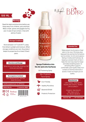 Probiotic face / air mist — English